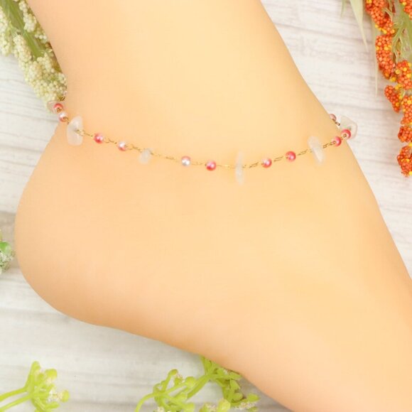 "Handmade Anklet – Elegant & Delicate Jewelry for Women | UNVRC1679 - Picture 3 of 10